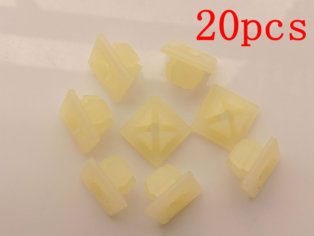 20 Bumper License Plate Nut Bracket Clip 1/4" (14) Screw Grommet A