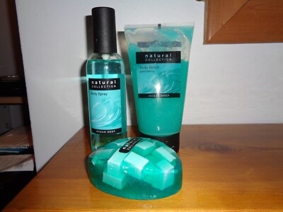NEW BOOTS NATURAL COLLECTION OCEAN DEEP BODY SPRAY 150ml SET
