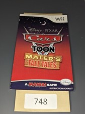 Cars Toon Mater's Tall Tales Wii MANUAL ONLY