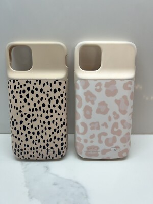 2 Velvet Caviar iPhone 10XS Charging Cases Brown Spotted Leopard & Pink Leopard