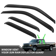 For CHEVY/GMC EXTENDED 1999-2006 Side Window Visor Sun Rain Deflector Guard 4pcs