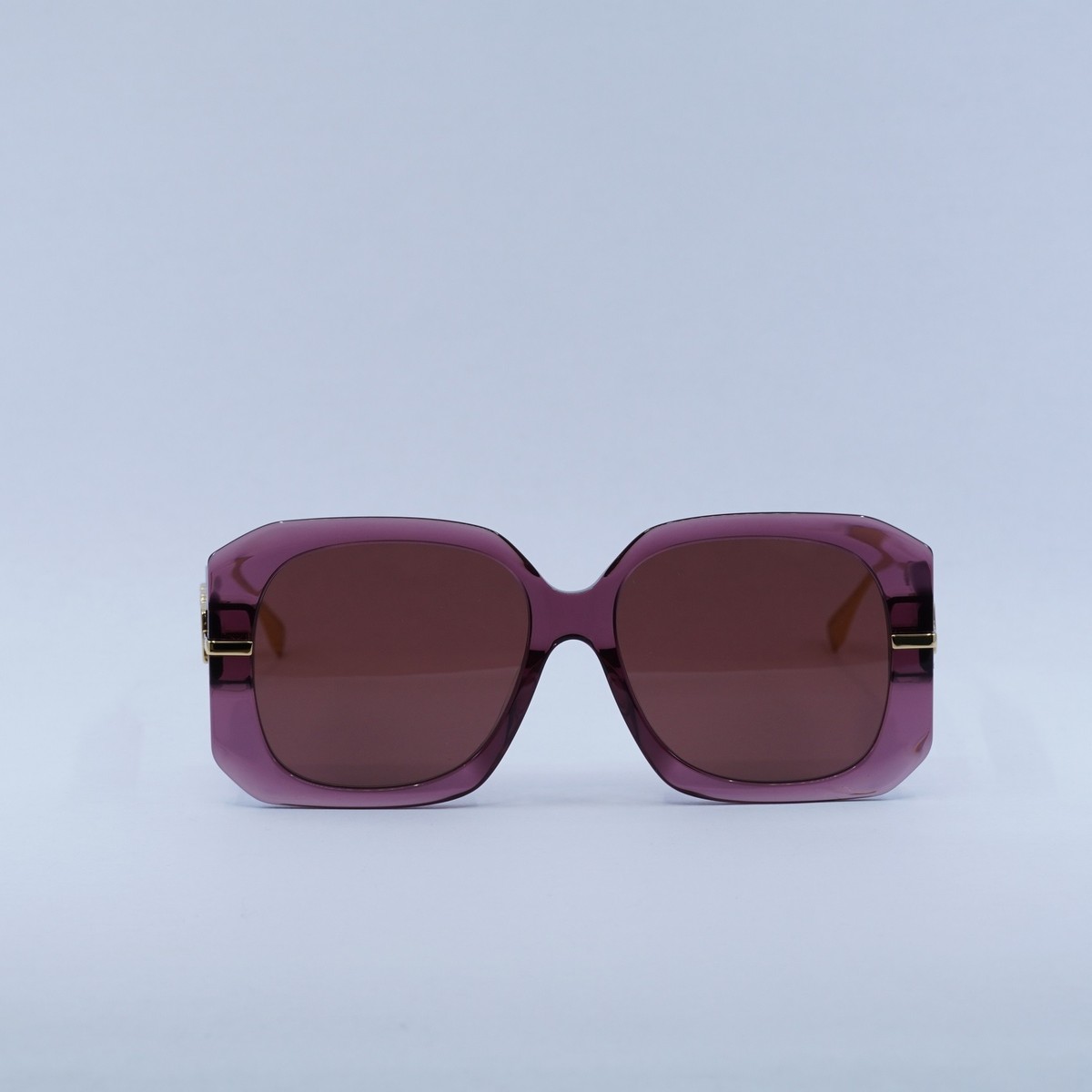 New FENDI FE40065F 81S Transparent Burgundy/Burgundy 56-16