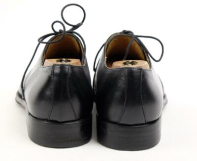 Vtg Bruno Magli Cap Toe Oxford Black Leather Dress Shoes Mens Sz 9M Italy Bruno Magli Oxford Black Dress Shoes for Men for sale | eBay main image 4