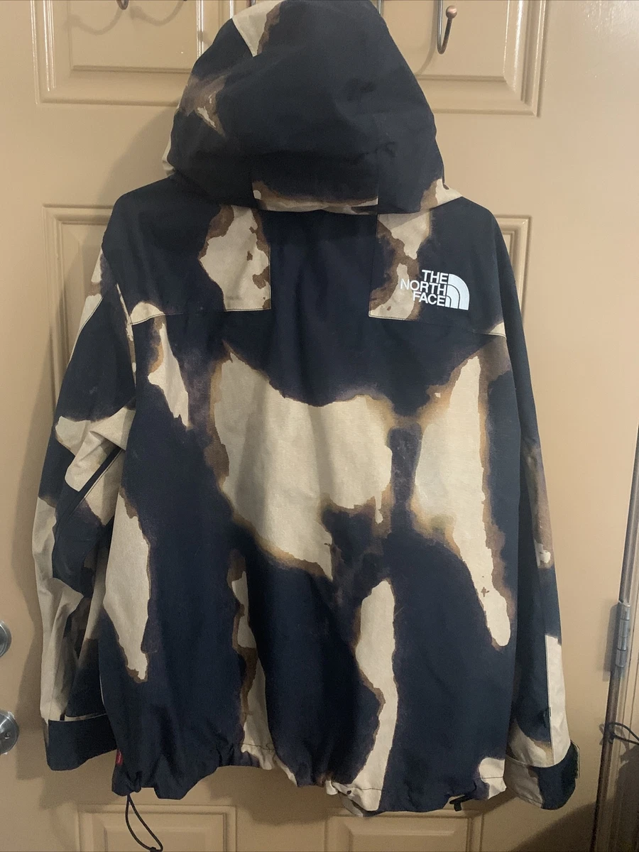 supreme x the north face bleached Denim Print mountain jacket sz large brand new