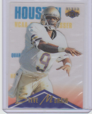 1996 Classic Clear Assets #32 Steve McNair Alcorn State Braves Houston Oilers