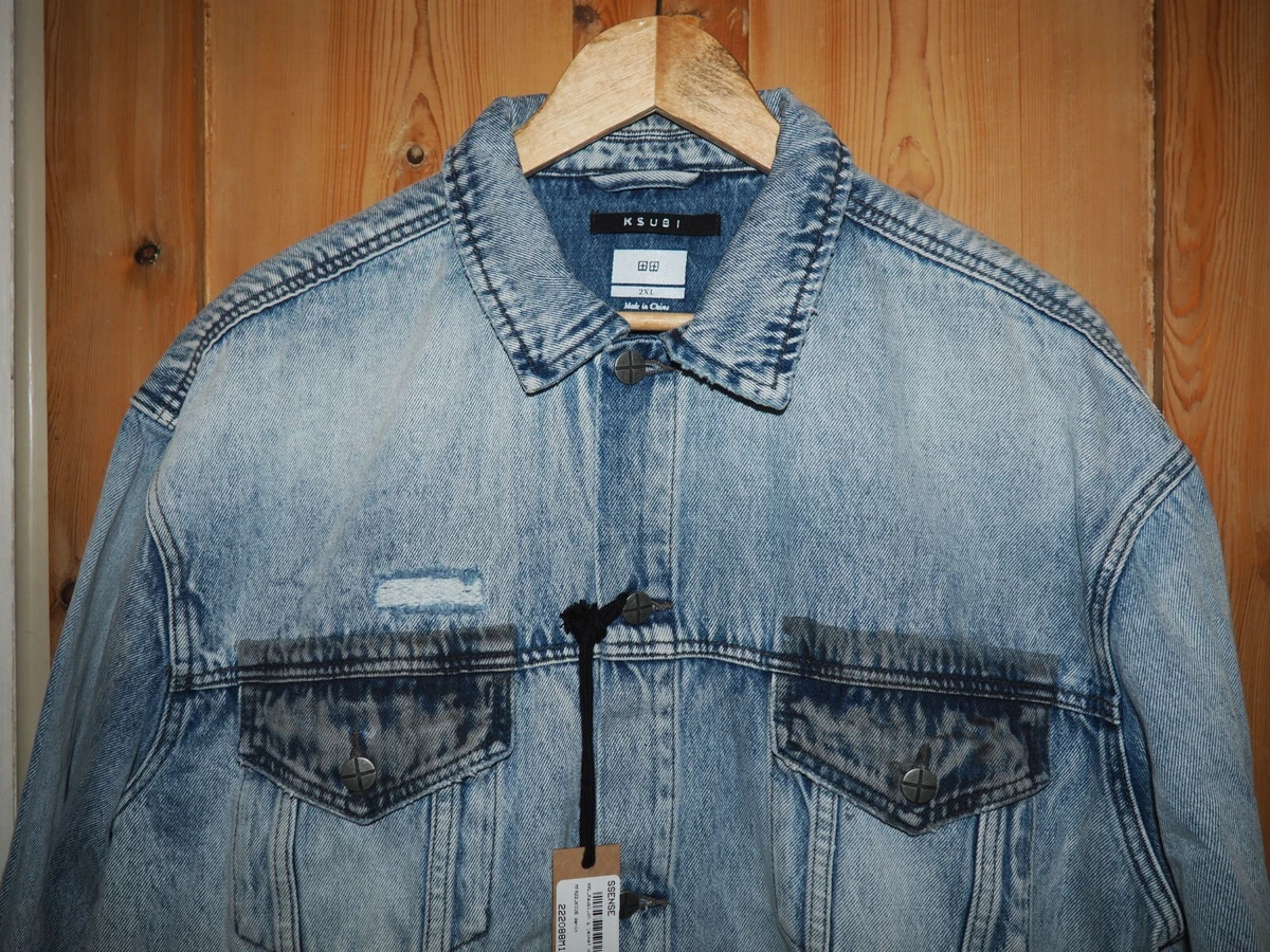 Oversized denim shop jacket ebay