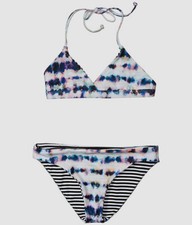  58 Splendid Littles Girls' Blue Going Reversible Two-Piece Swimsuit Size 14