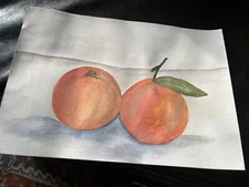 Hand painting Kid artist and Mom "We go together"