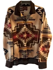 Western Wits Women’s Fleece Pullover Shirt Sm Aztec Toggle Closure Lg Sleeve USA