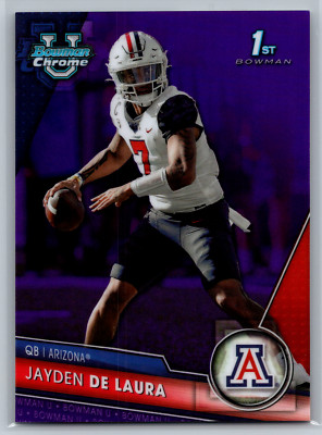 Jayden De Laura 2023 Bowman University Chrome 1st Purple Refractor /399 #30