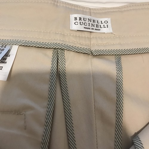 Brunello Cucinelli Women Trousers Beige Cotton Size: It 44, Uk12 - Picture 5 of 9