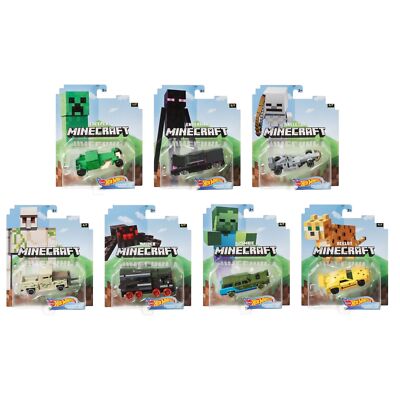 Hot Wheels 2020 1:64 Gaming Characters Cars Minecraft Complete Set