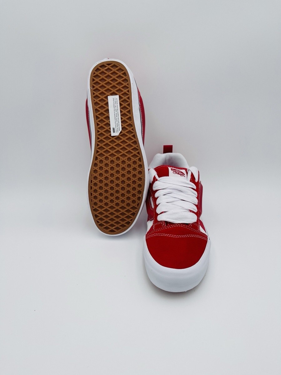 関税送料込♪VANS/KNU SKOOL MEGA CHK RED Vans Mega Check Knu Skool Skate Sneakers Shoes Red/White