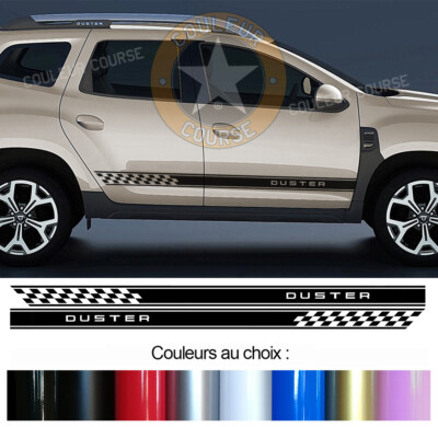 2 X UNTERBODENSTREIFEN FÜR DACIA DUSTER 4WD AUFKLEBER STICKER BD300-1
