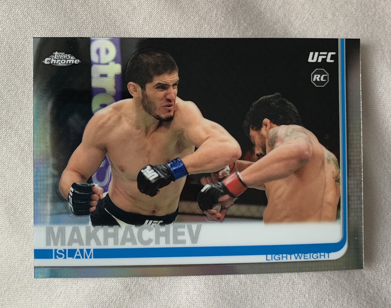 2019 UFC Topps Chrome Islam Makhachev Rookie Card Refractor