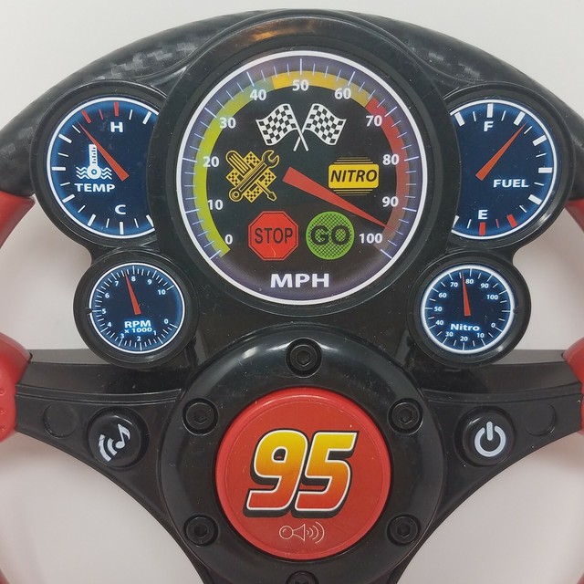 Disney Pixars Cars 3 Lightning McQueen 95 Rev N Roll Steering Wheel by