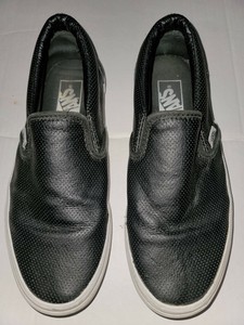 vans asher black leather
