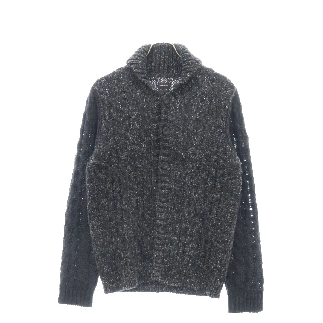 Suéteres Cárdigan Negro Diesel para hombres