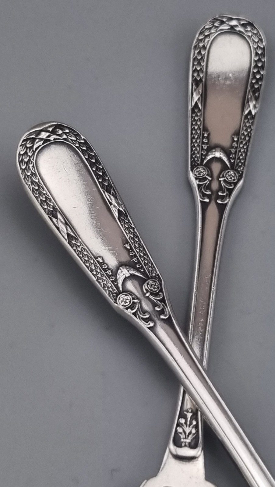 Paar Hummergabeln 835er Silber 1 von 6 Hummer Besteck Delheid Belgien Antik (34)