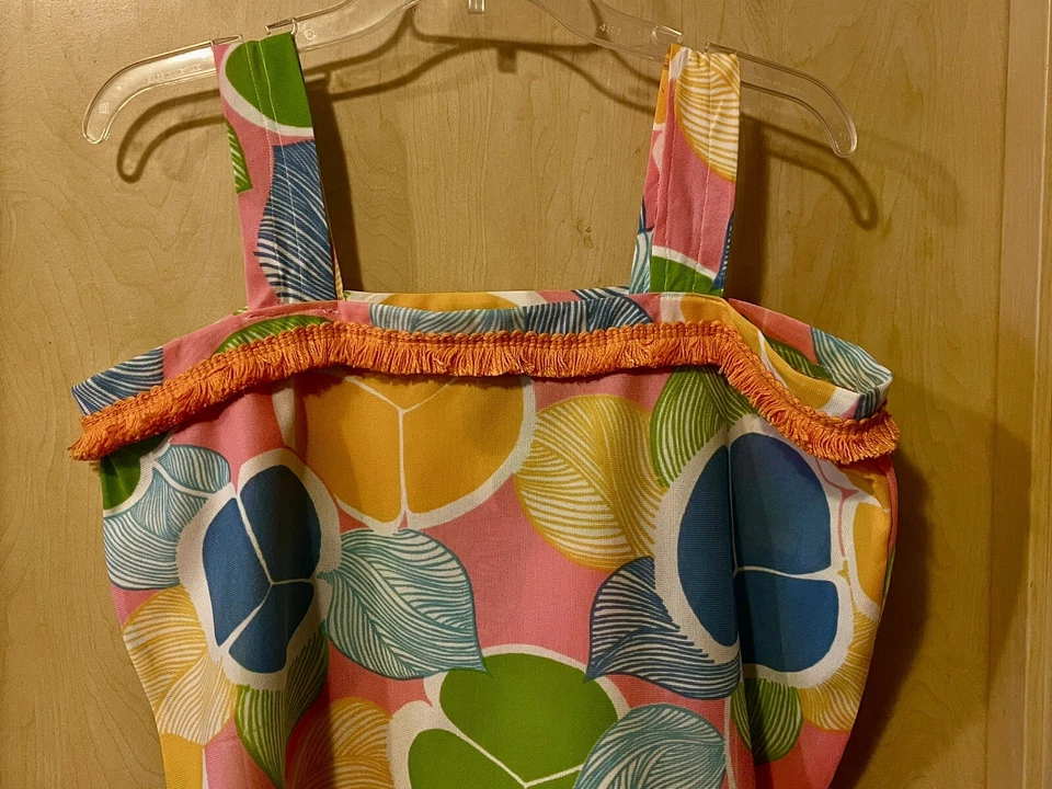 Women’s Vintage 60’s 70’s Polyester Knit Hippie Groovy Retro Mod Go Go Dress LG - Image 2 of 4