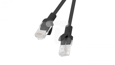 Kabel krosowy patchcord U/UTP kat.5e 20m czarny PCU5-10CC-2000-BK