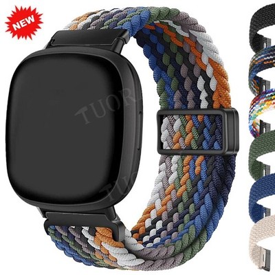 Armband für Fitbit Versa 4 Versa 3 Sense 1 Sense 2 Magnet Nylon Loop Ersatz Band