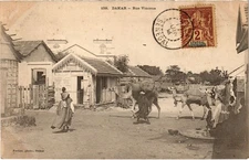 Old postcard Senegal Fortier 159. Dakar - Rue Vincens (67903)