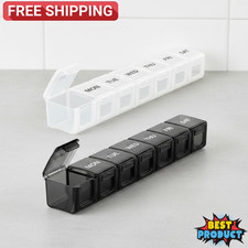 XL Weekly Pill Organizer 7 Day Large Pill Box Extra Large Medication Holder