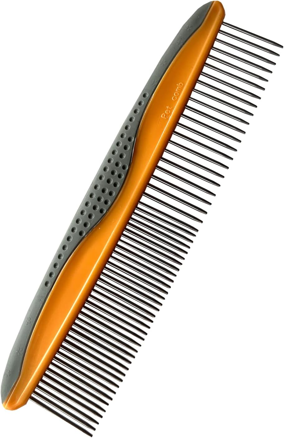 Grooming Comb for Dog  Cat Comb with Stainless Steel Rounded Teeth Rubber Handle