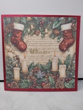 Weihnachtskarte Kerzen 16x16 cm mit Umschlag Weihnachten Karte Handgemacht NEU