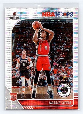 2019-20 Hoops Premium Stock #220 Nassir Little Prizms Pulsar RC Trail Blazers