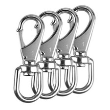 30Stainless Steel Swivel Snap Hooks Pack 3.5 Inch Flag Pole Clips, 1 3.5 4