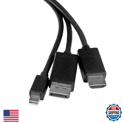 StarTech 2m 6 ft HDMI, DisplayPort or Mini DisplayPort to HDMI Converter Cable -