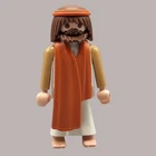 Vtg Playmobil Figurine Shepherd Brown Hair Robe Outfit Replacement Toy