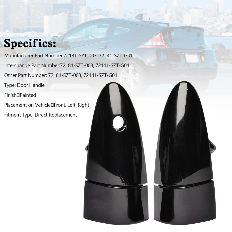 NEW 1 Pair Outer Door Handles Fit for Honda CRZ CR-Z 2011-2015 Left Hand Drive Foto 3 de 4