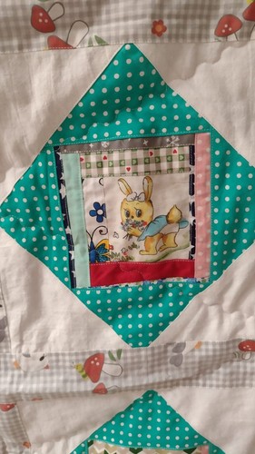 Patchworkdecke Quilt Handarbeit ca 130x180 cm - Bild 6 von 9