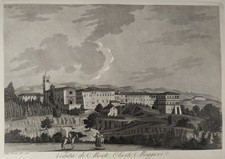 Antonio Terreni, Oliveto Maggiore, Toscana, Acquatinta, 1801,