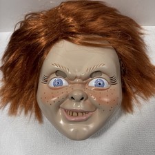Spirit Halloween Chucky Half Mask Orange Hair Child  s Play Adult Hard Plastic