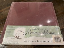 Westrim Memory Album Brown Cloth Strap-Hinge Scrapbook 11 Sheets 12X12 NEW