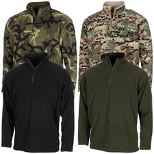 Outdoor Troyer Microfleece Langarm K&auml;lteschutz Shirt Armee Milit&auml;r Pullover