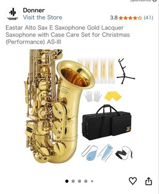 Eastar Alto Saxophone AS-III Gold Lacquer