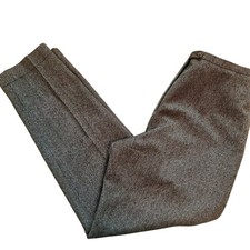 Harv  Benard Sport Women  s 100 Wool Brown Herringbone Trousers