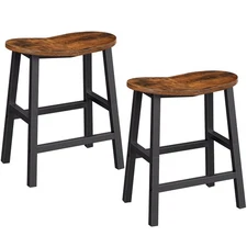 Bar Stools, Set of 2 Bar Chairs, 23.6 Inch Barstools for Kitchen Counter, Cou...
