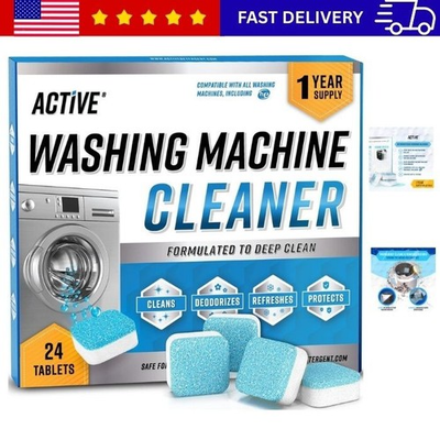 #ad #ad Washing Machine Cleaner Descaler 24 Pack Deep Cleaning Tablets for HE Front Lo $24.99