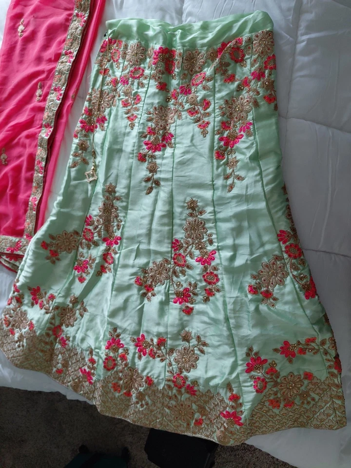 estampa floral adolescente ghagra choli - Imagem 3 de 4