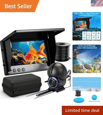 Fishing Camera, 220° Ultra-Wide 1080P HD Underwater Fishing Camera with 4.3'' ...