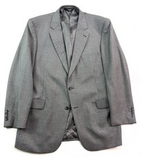 Jos A Bank 46L Black White Houndstooth 100 Wool Blazer Jacket Sport Suit Coat