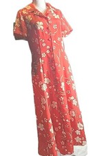 Vtg Floral Button Down Dress Trad Wife Cottage Whimsy Garden Fairy Romantic 