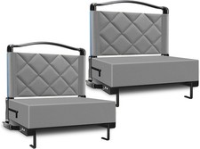 Stadium Seats with Back Support 400lbs Folding Bleacher Seat Gray 2-Pack