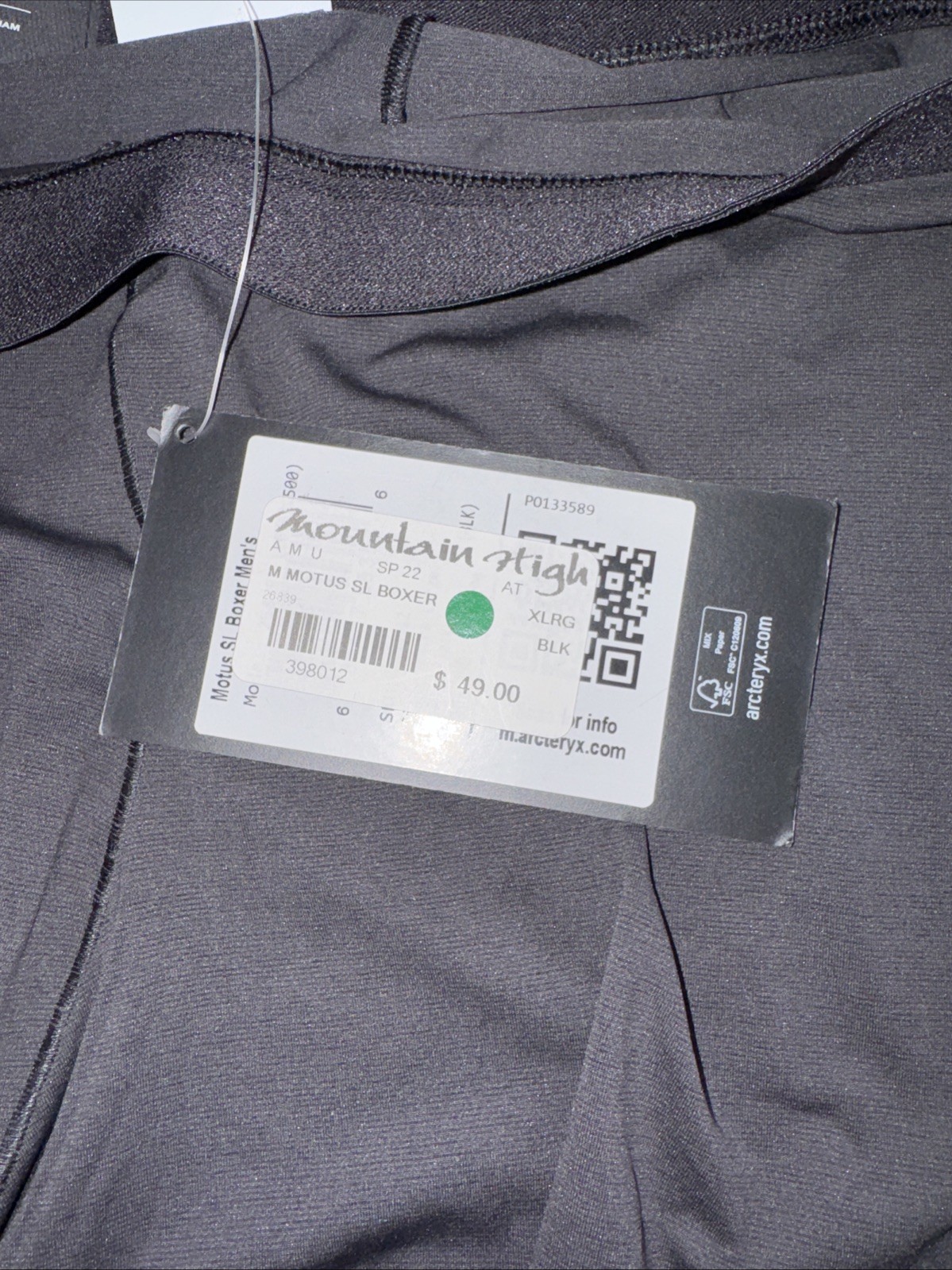 Arc`teryx L9459 Mens Black Motus SL Boxer Size XL (A2) thumbnail 6